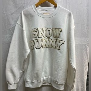 Snow bunny sweatshirt, size large, never worn